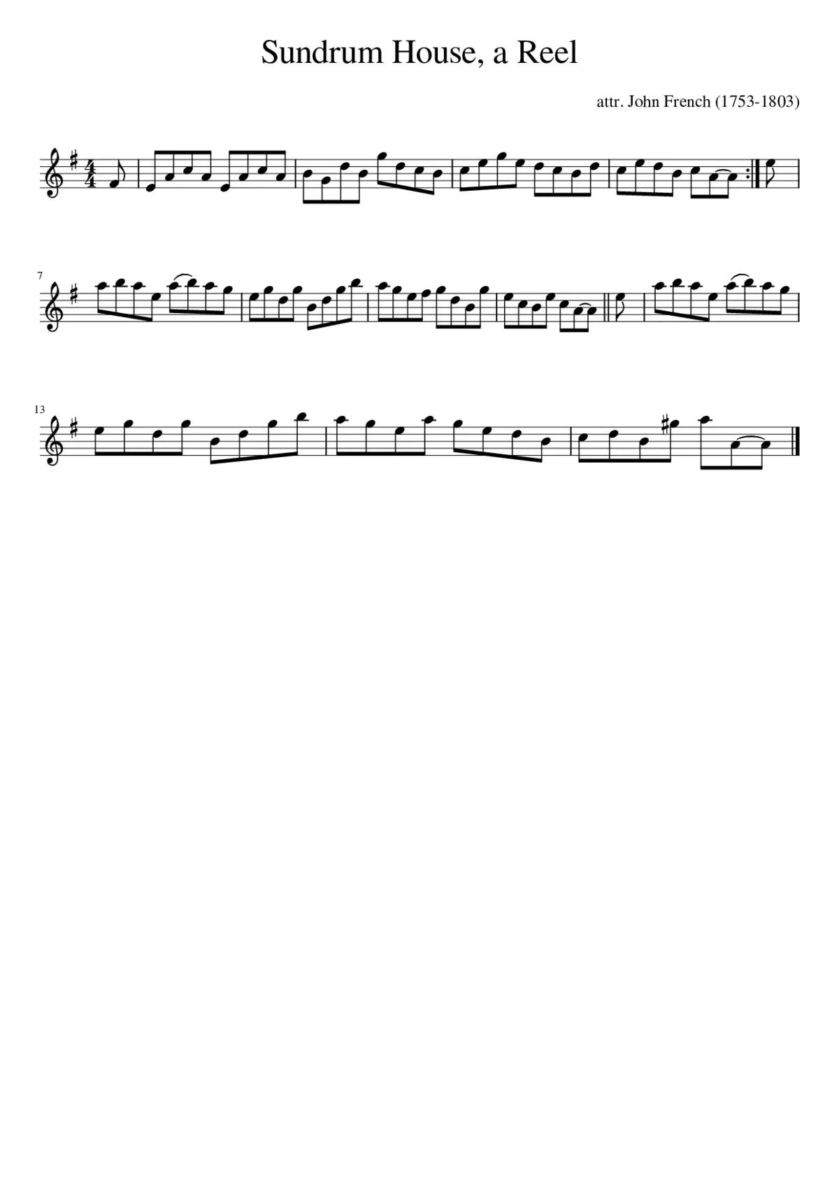 Sundrum House a Reel - Page 1