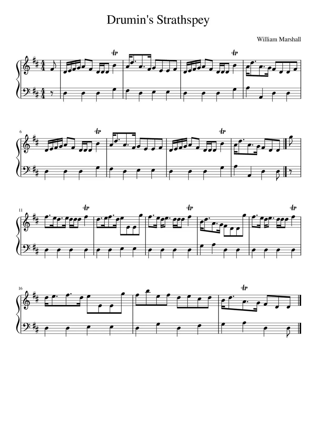 Drumin's Strathspey - Page 1