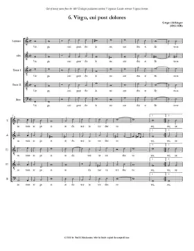 Virgo, cui post dolores