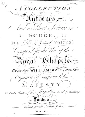 12 Anthems and Te Deum