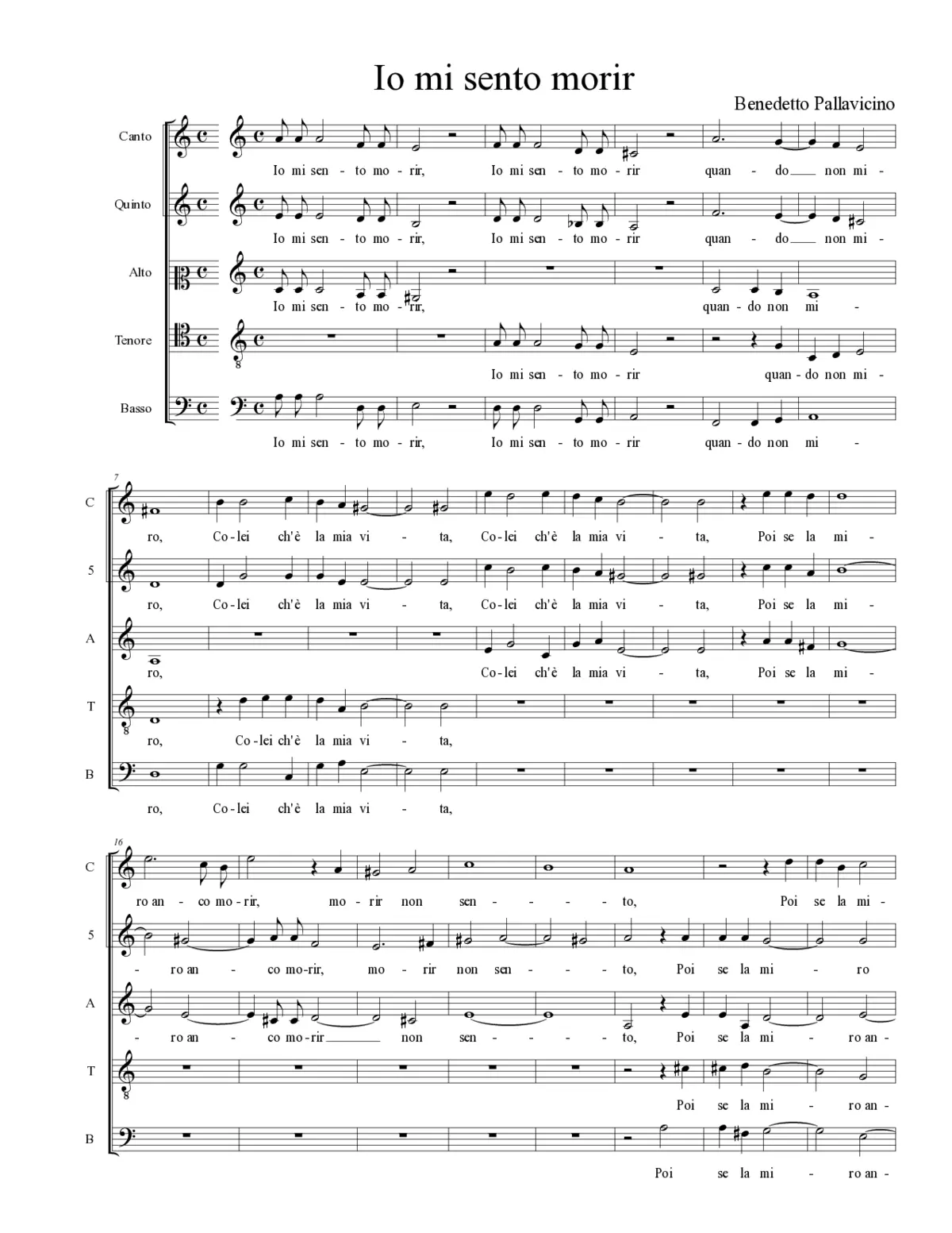Io mi sento morir - Page 1
