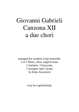 Canzon XII a 8