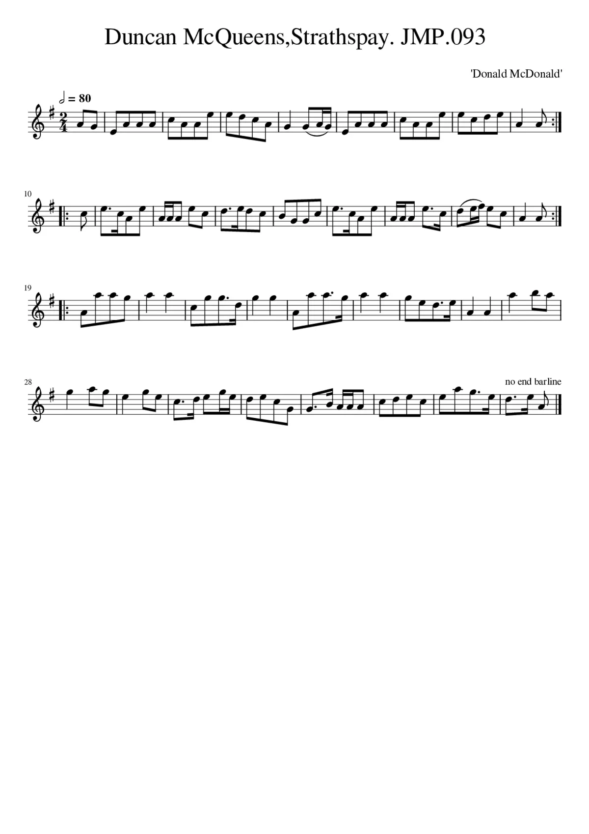 Duncan McQueensStrathspay. JMP.093 - Page 1