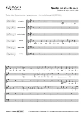 Qualis est dilecta mea