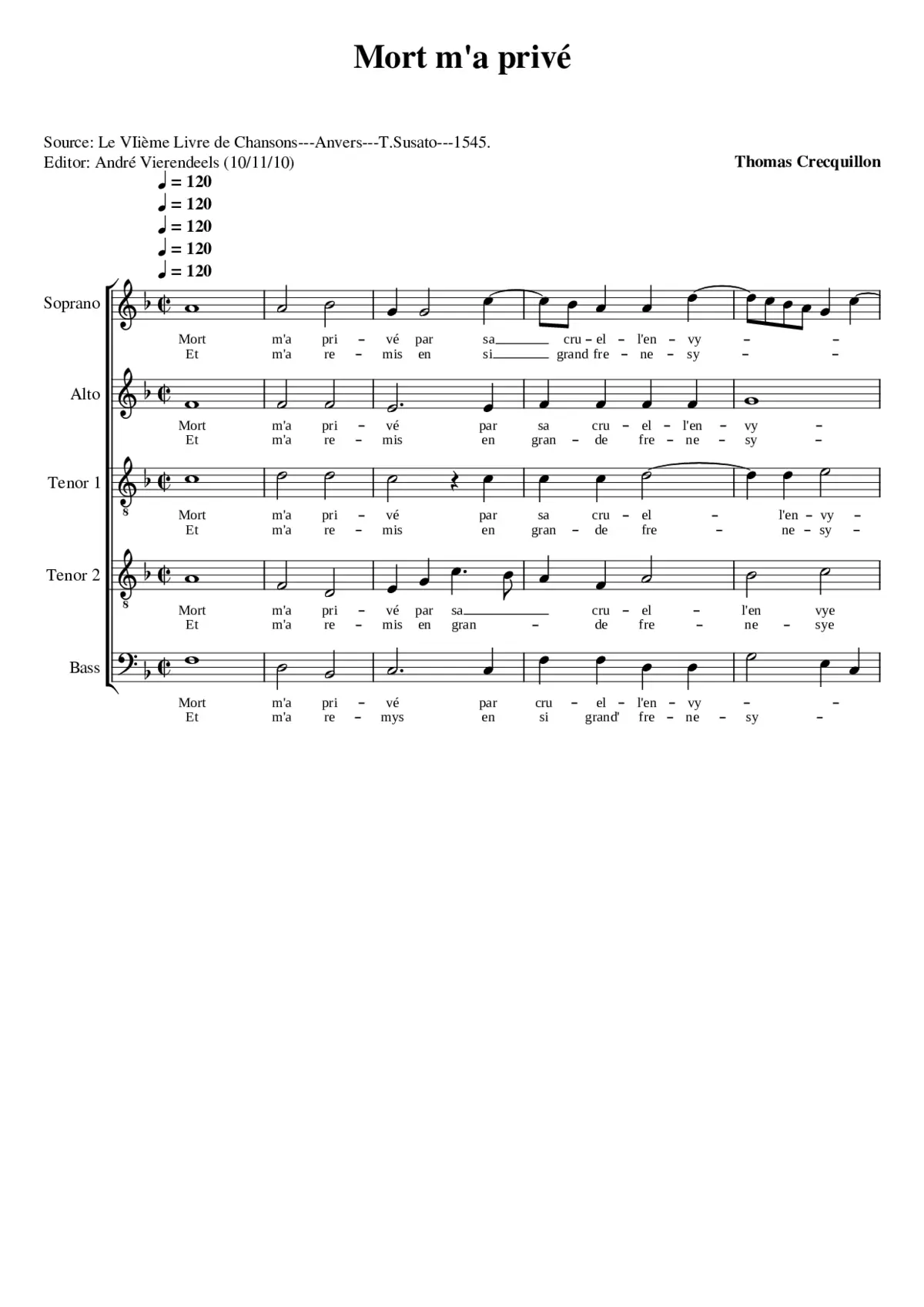 Mort m'a privé - Page 1