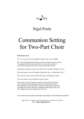 Communion Setting for Two-Part Choir