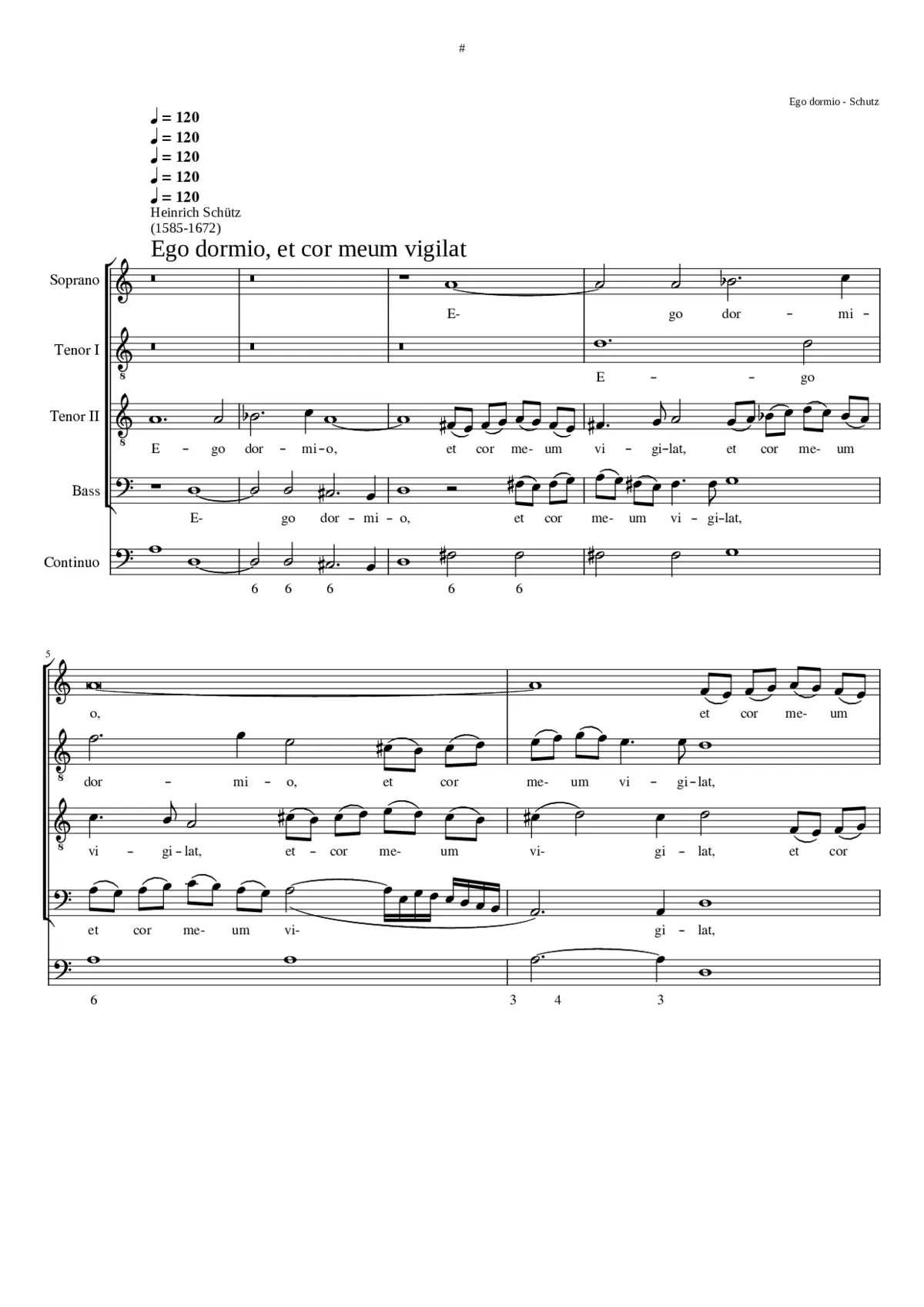 Ego Dormio et cor meum vigilat - Page 1