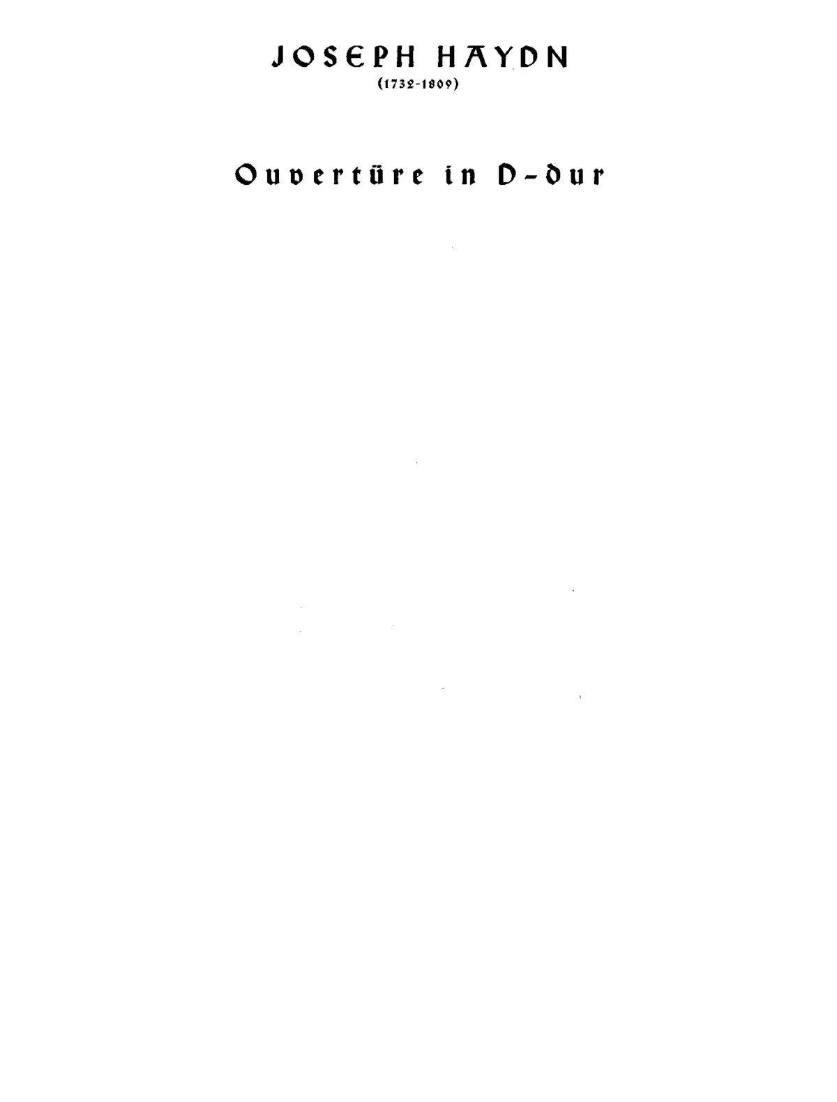 Overture in D major - Page 1