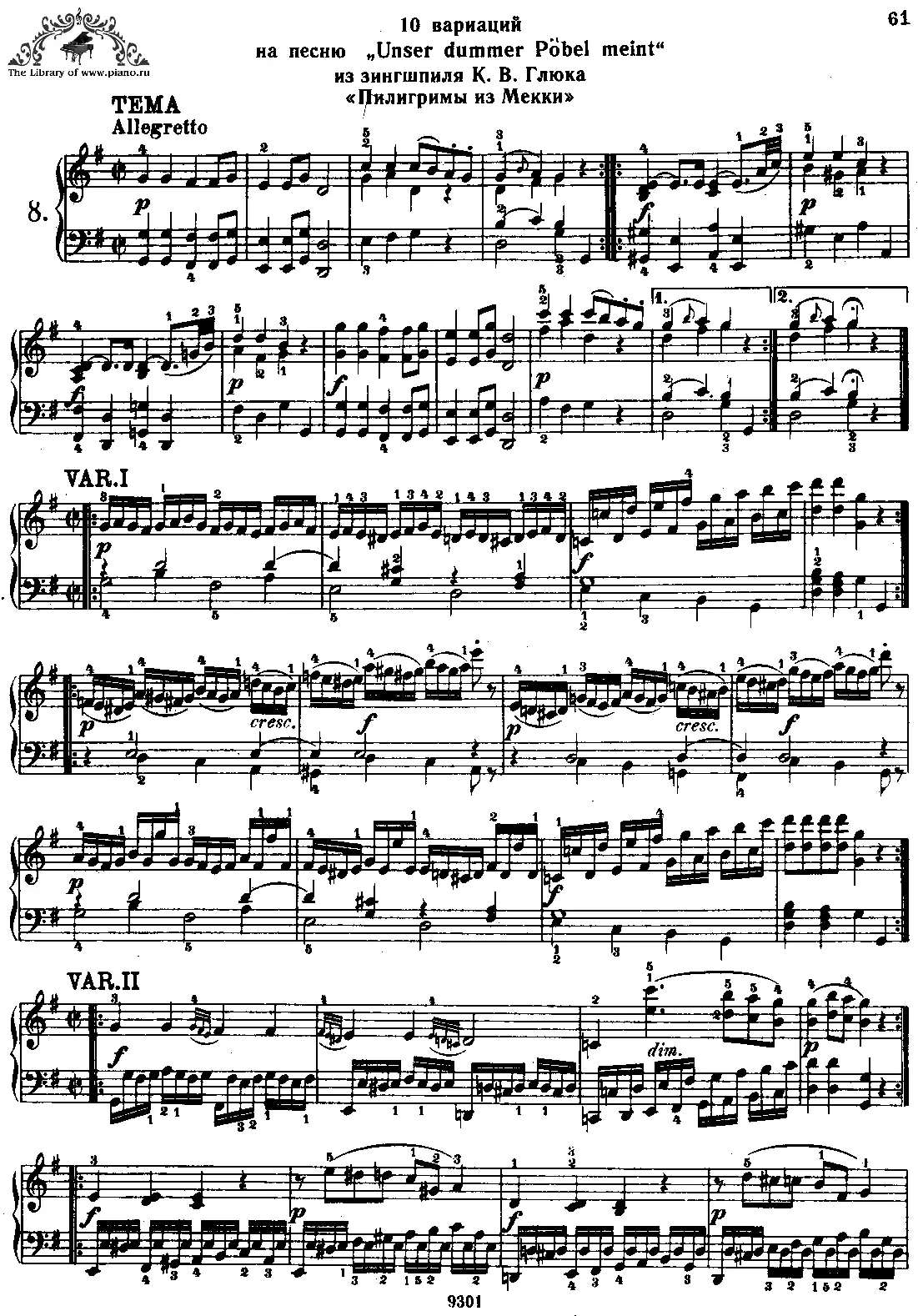 10 Variations on "Unser dummer Pöbel meint" - Page 1