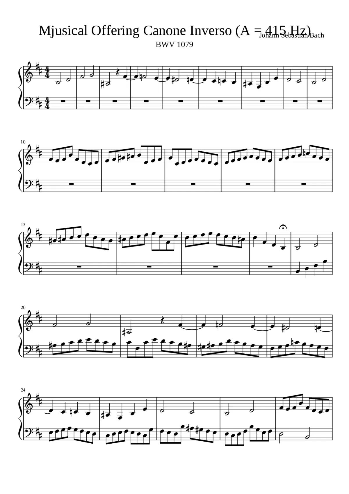 Musikalisches Opfer BWV 1079 - Page 1