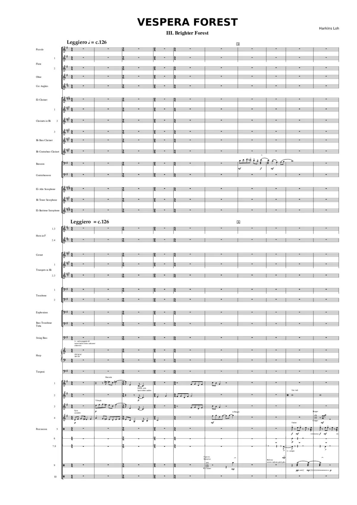 [Symphonic Wind Band] Vespera Forest - Movement III Brighter Forest - Page 1