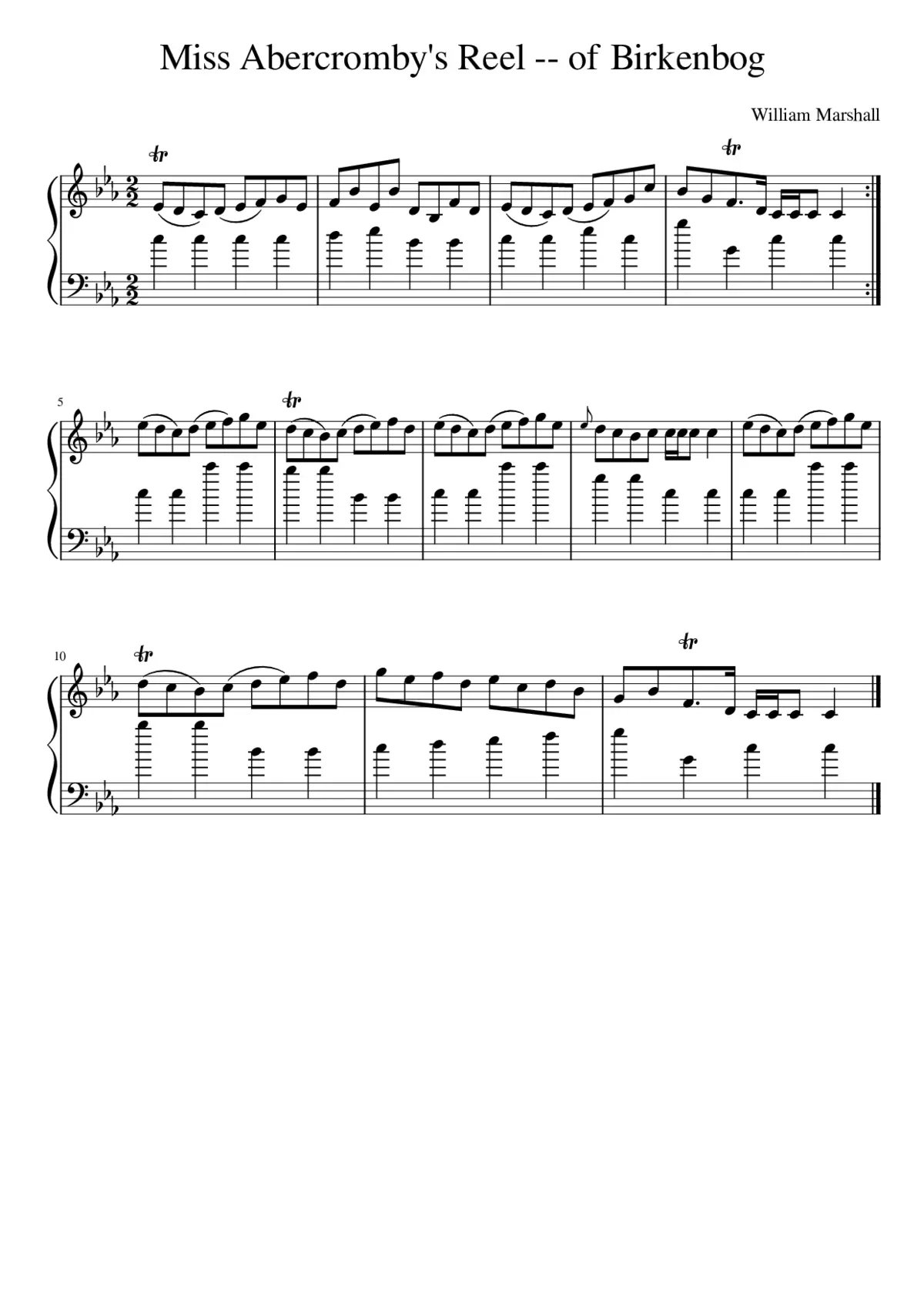 Miss Abercromby's Reel -- of Birkenbog - Page 1