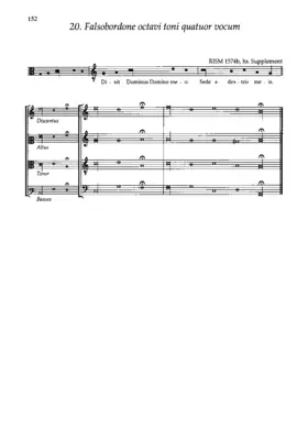 Falsobordone octavi toni quatuor vocum