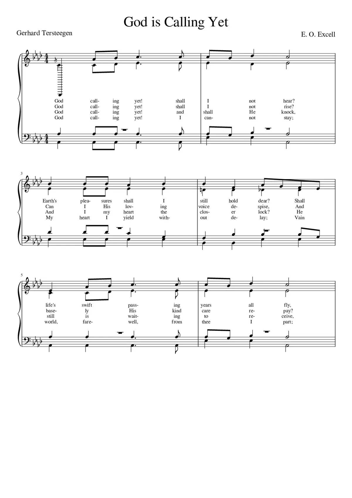 God calling yet shall I not hear (Excell) - Page 1