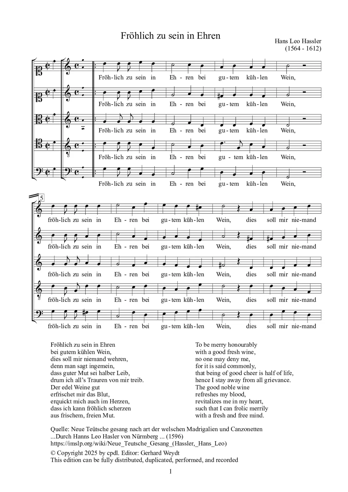 Fröhlich zu sein in Ehren - Page 1