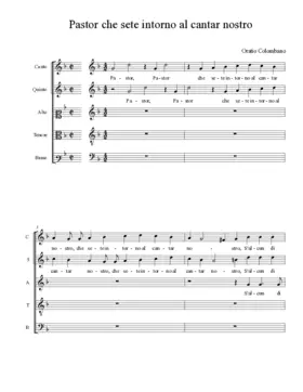Pastor che sete intorno al cantar nostro