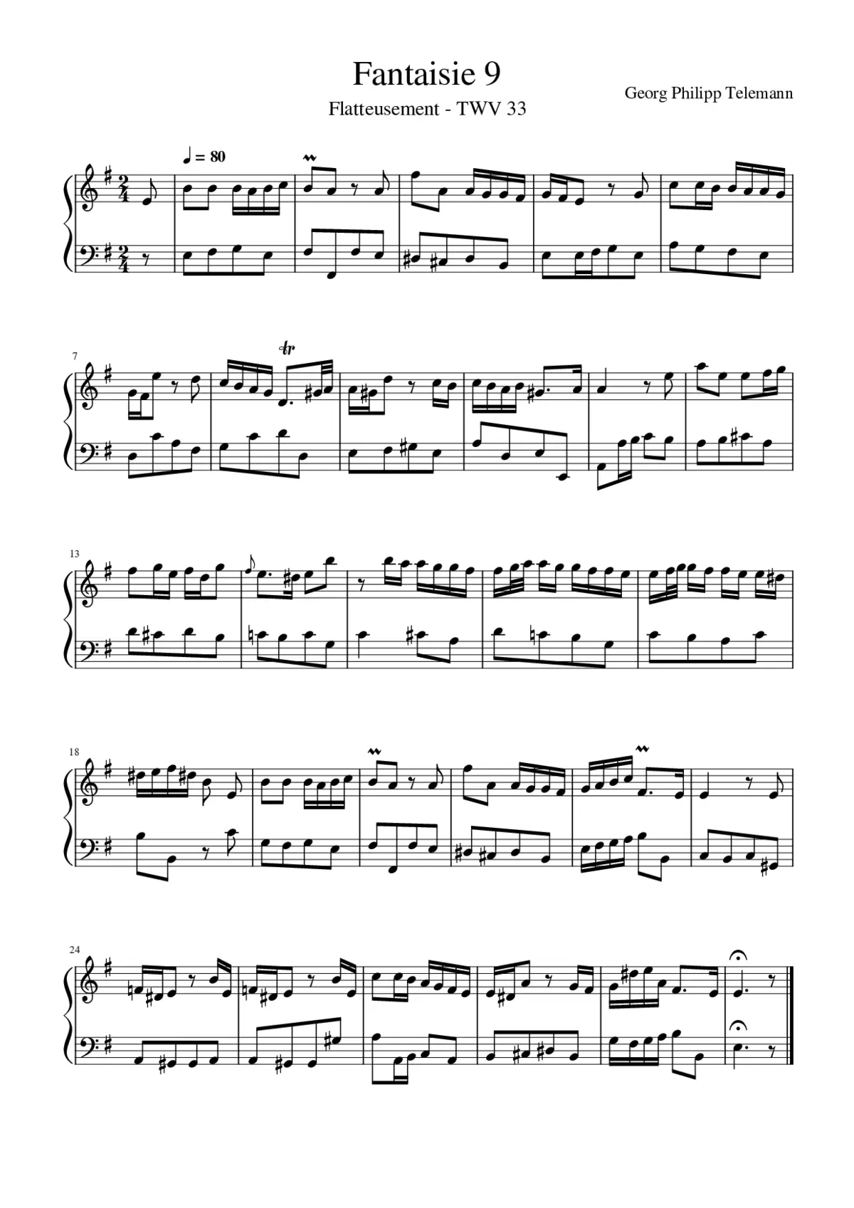 Fantasia TWV 33 - Page 1