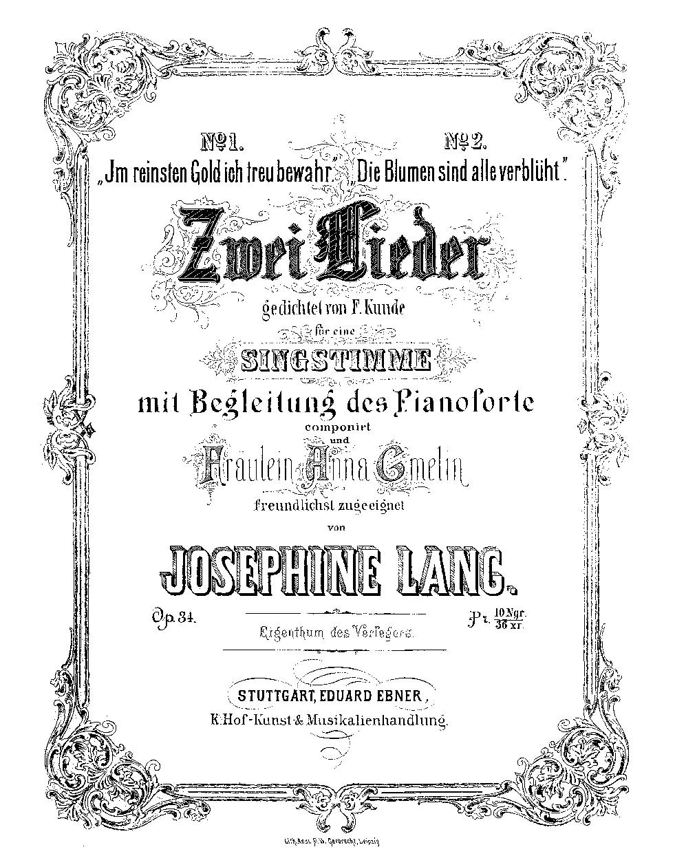 2 Lieder, Op.34(35) - Page 1