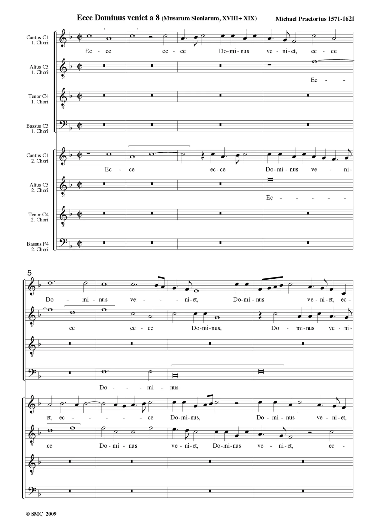 Ecce Dominus veniet a 8 - Page 1