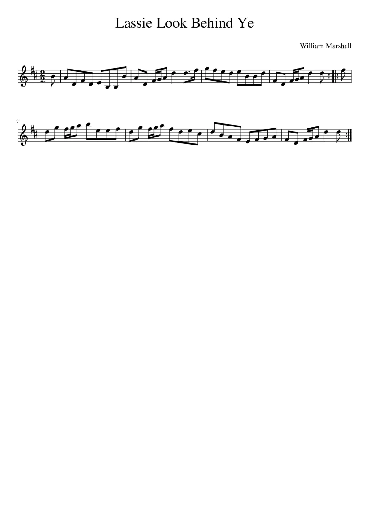 Lassie Look Behind Ye - Page 1