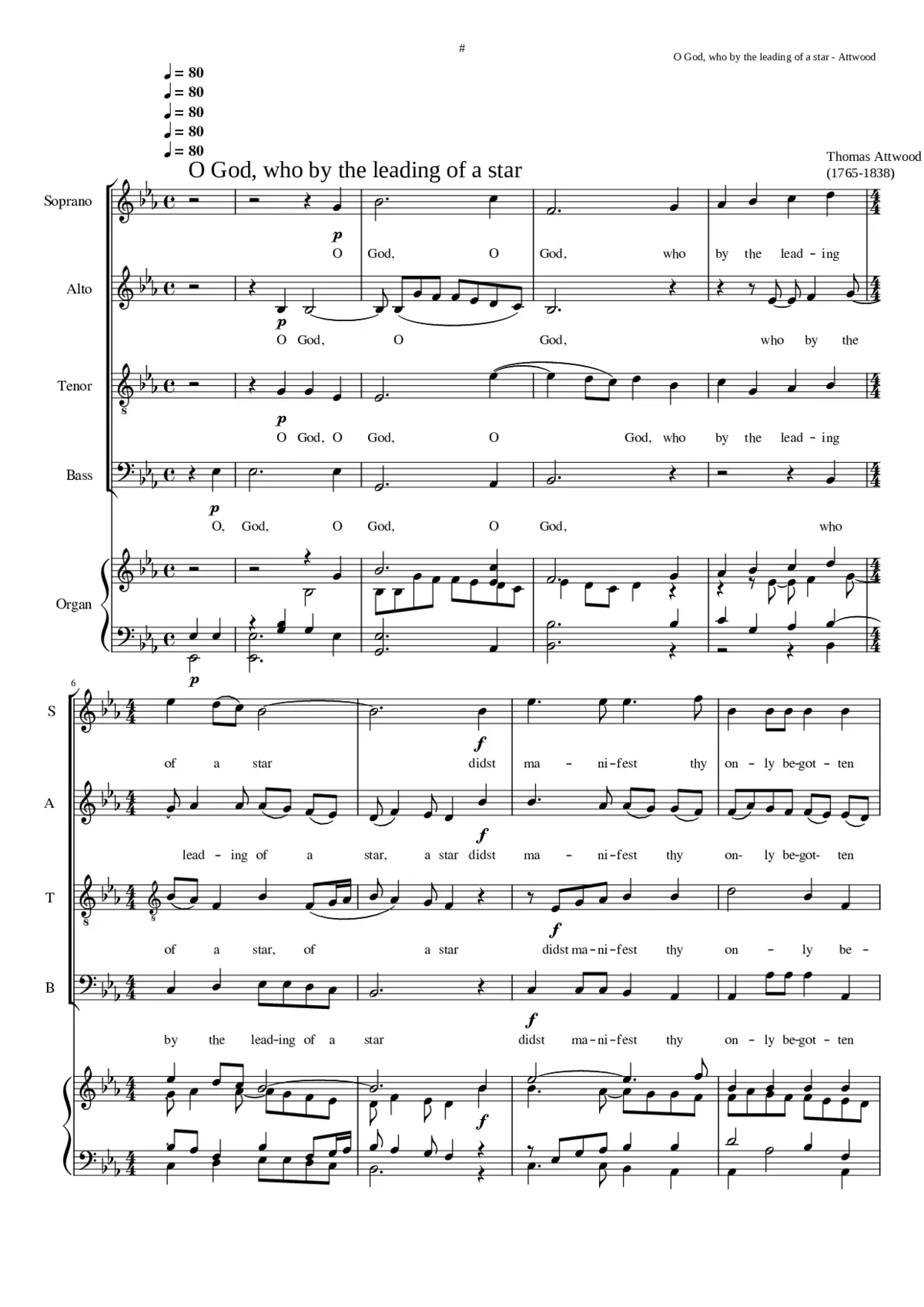 O God who by the leading of a star - Page 1