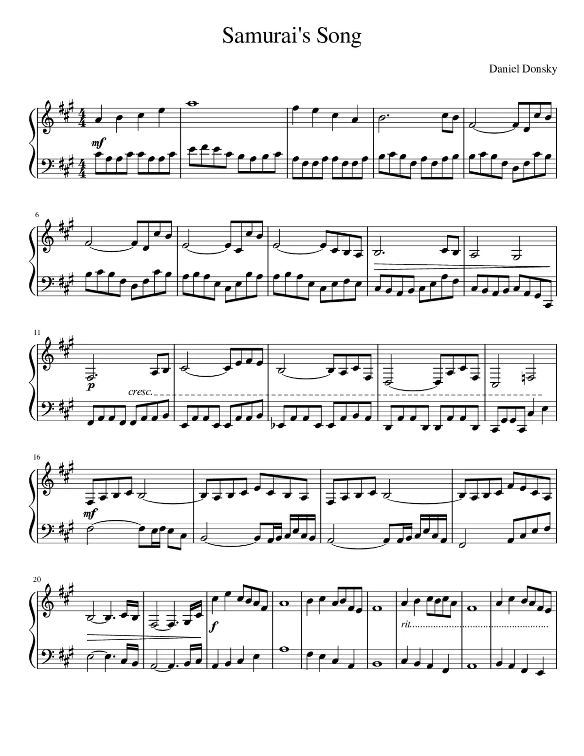 Samurai's Song - Page 1