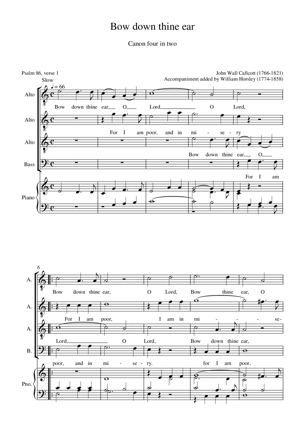Bow down thine ear - Page 1