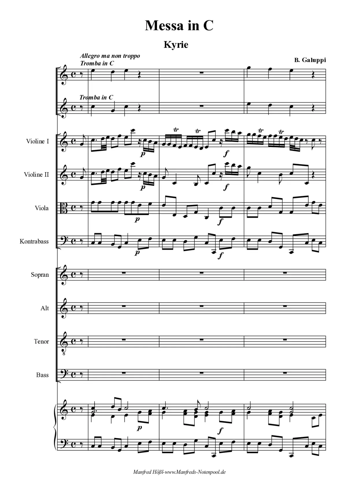 Kyrie, Gloria, Credo in C - Page 1
