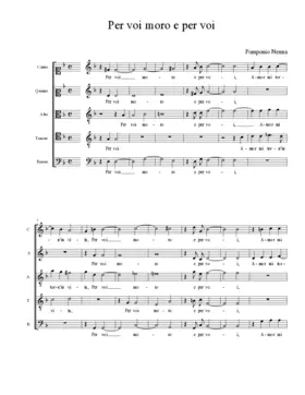 Per voi moro e per voi