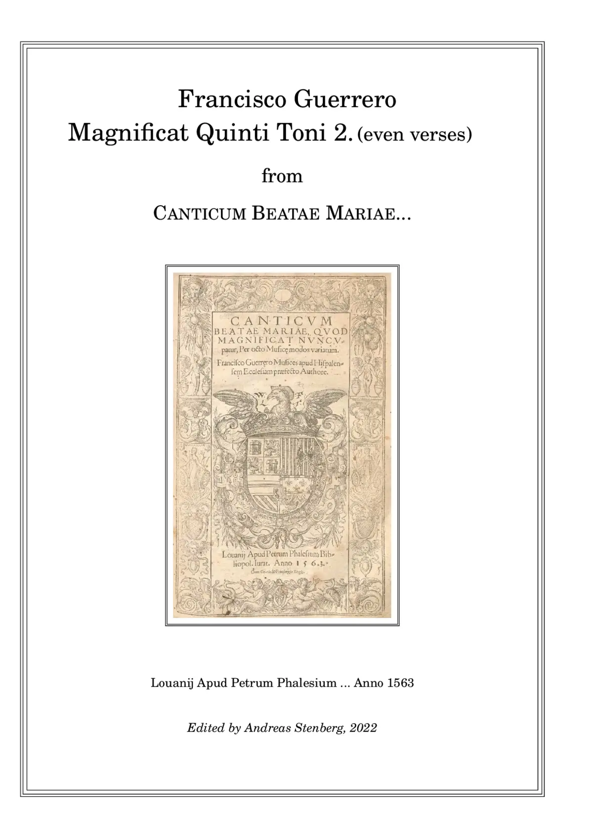 Magnificat quinti toni (even verses) - Page 1