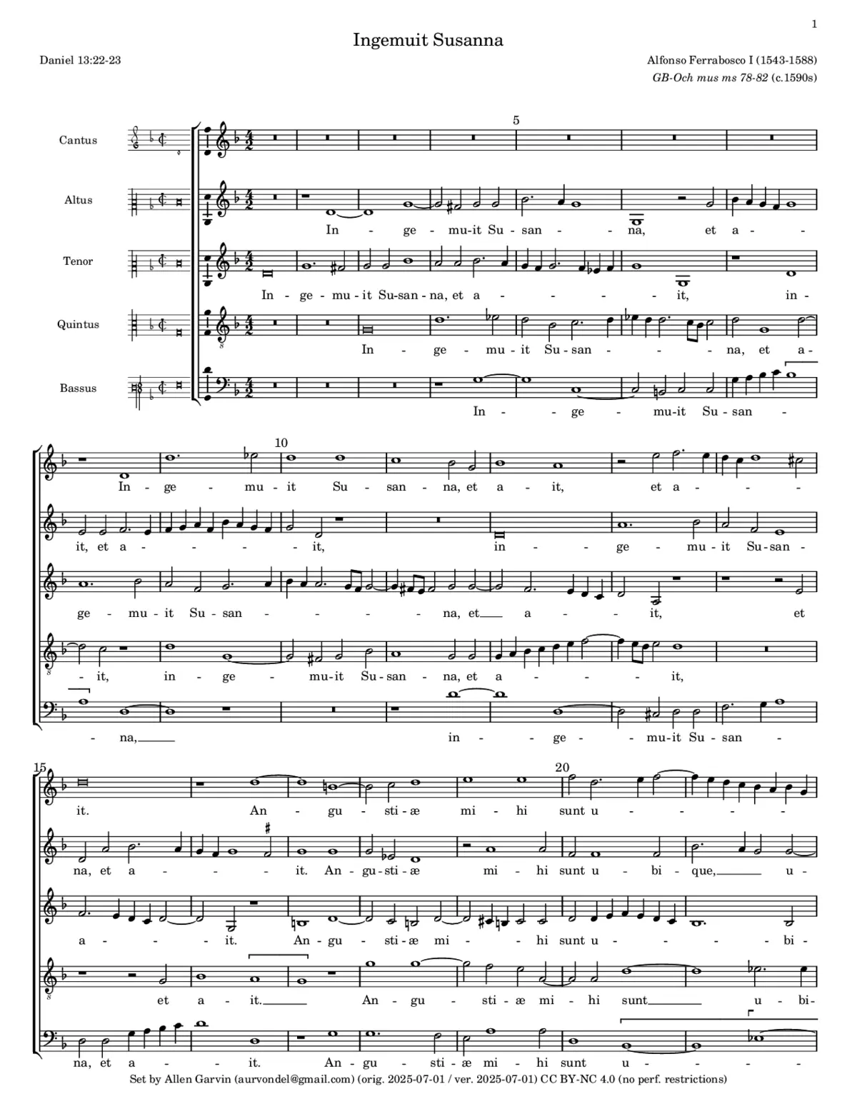 Ingemuit Susanna - Page 1