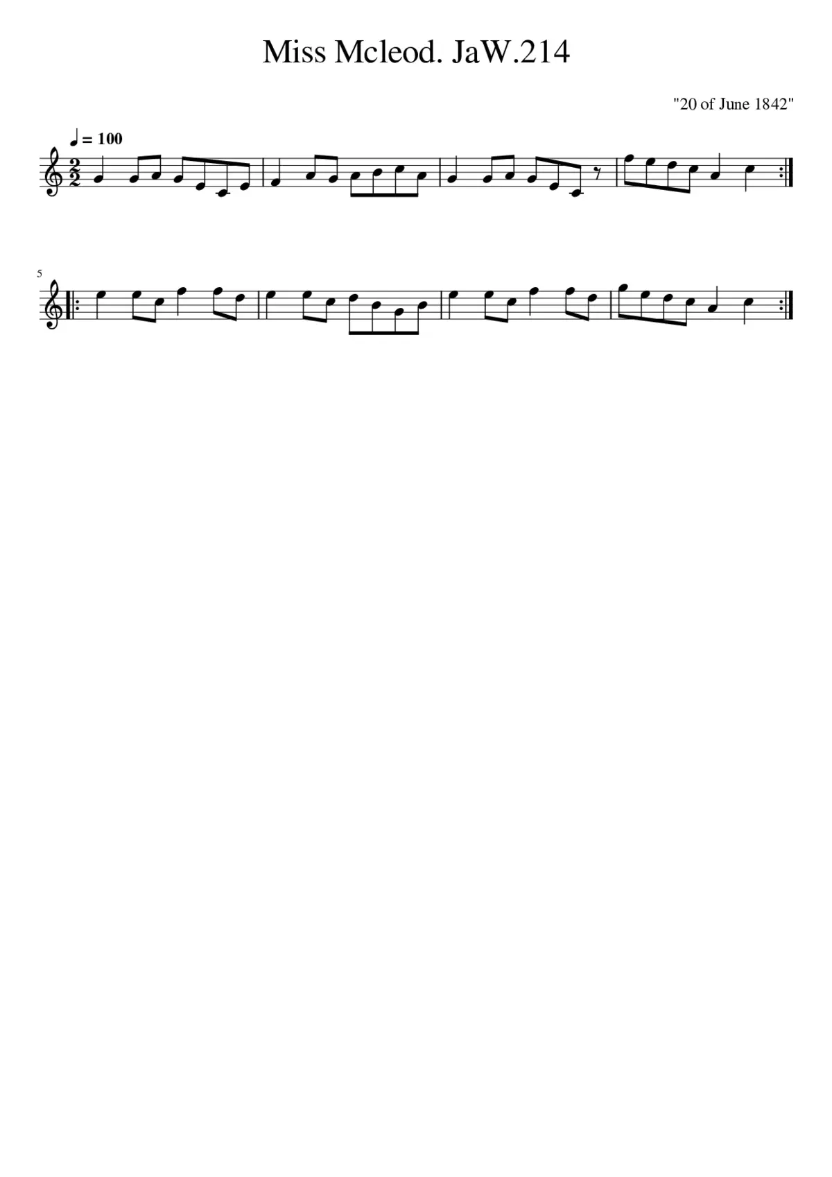 Miss McLeod's - Page 1