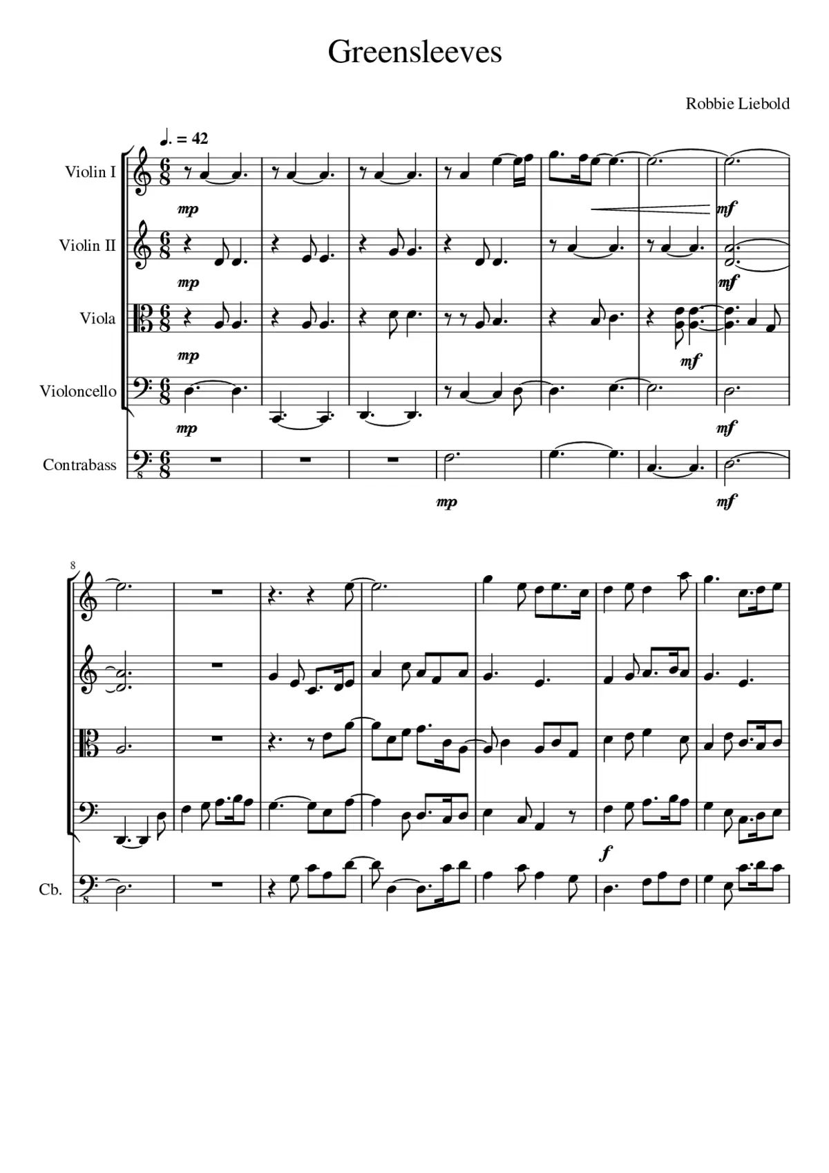 Greensleeves - Page 1