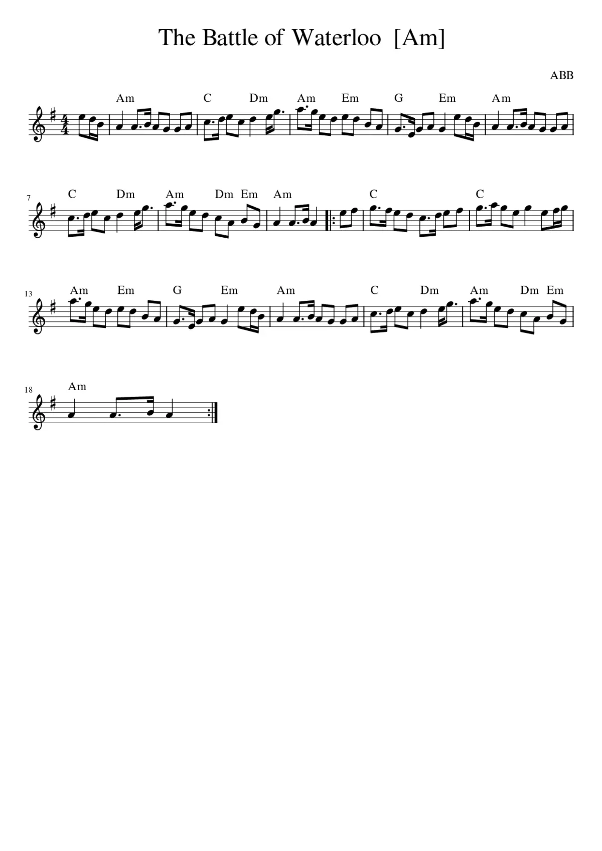 The Battle of Waterloo - Page 1