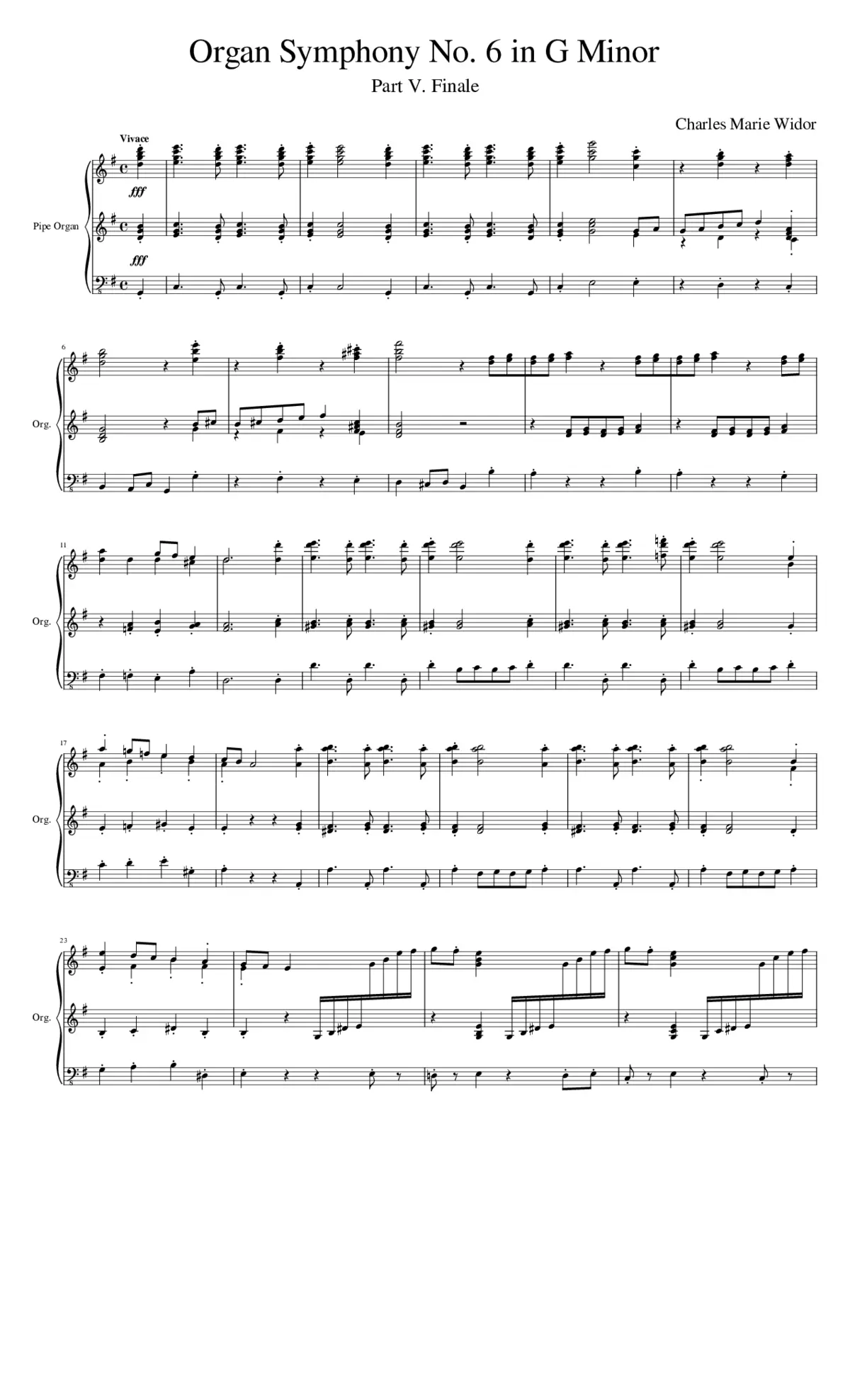 Organ Symphony No.6 Op.42 No.2 - Page 1