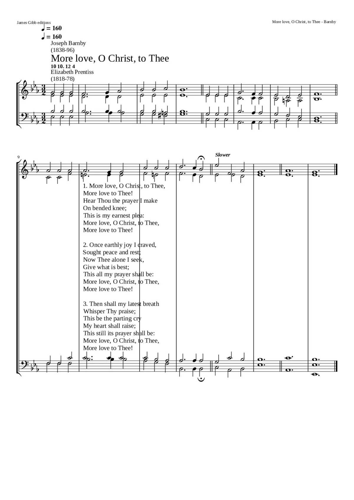 More love O Christ to Thee - Page 1