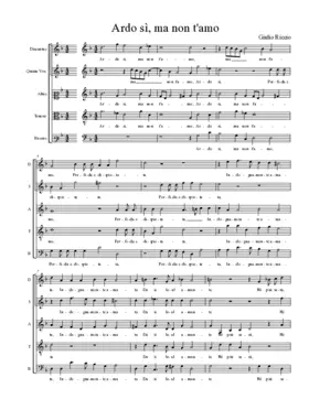 Ardo sì, ma non t'amo