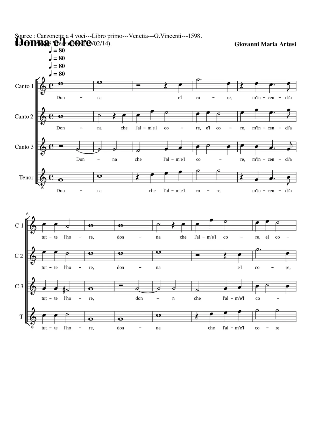 Donna e'l core - Page 1