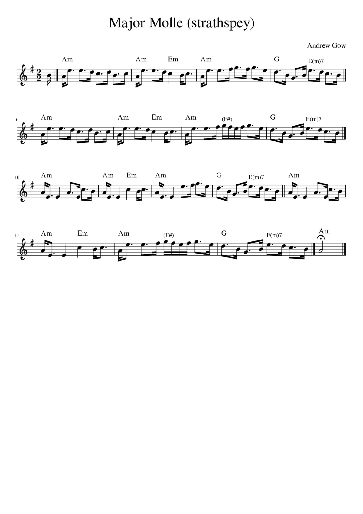 Major Molle (strathspey) - Page 1