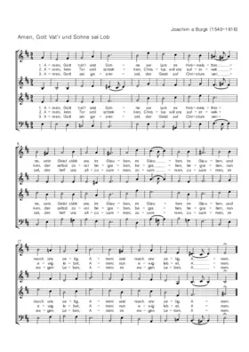 Amen, Gott Vat'r und Sohne sei Lob