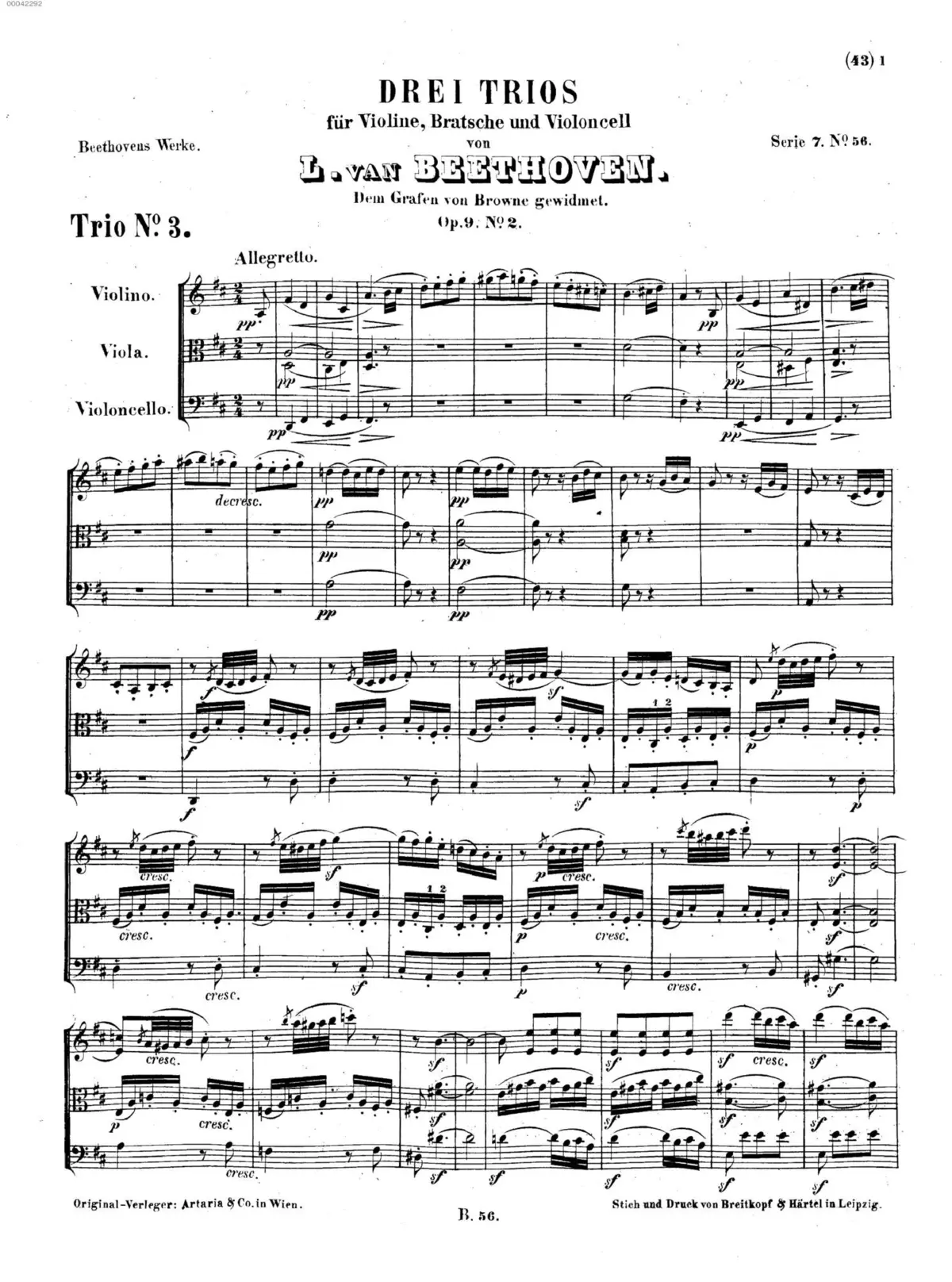 String Trio in D major - Page 1