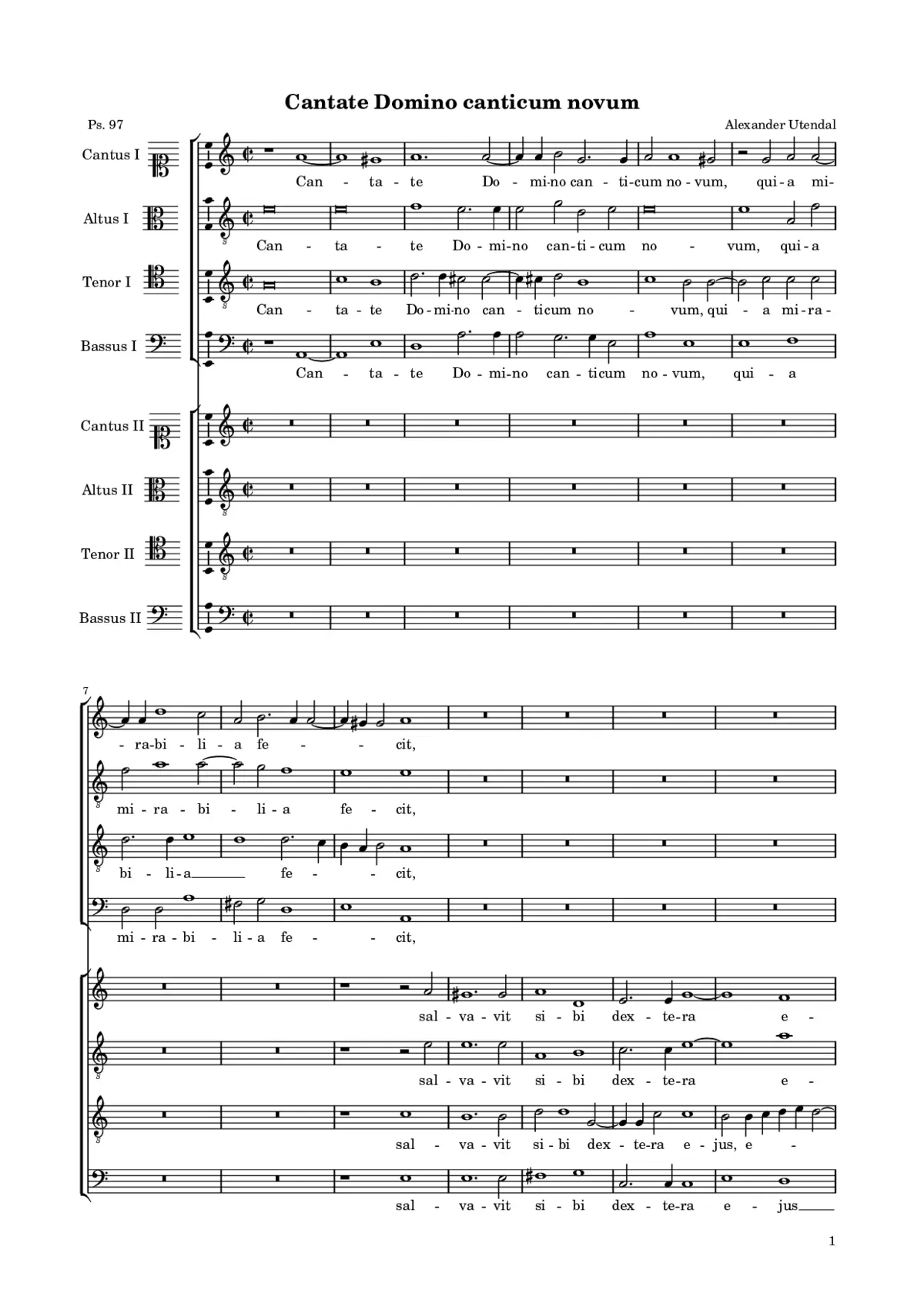 Cantate Domino canticum novum - Page 1
