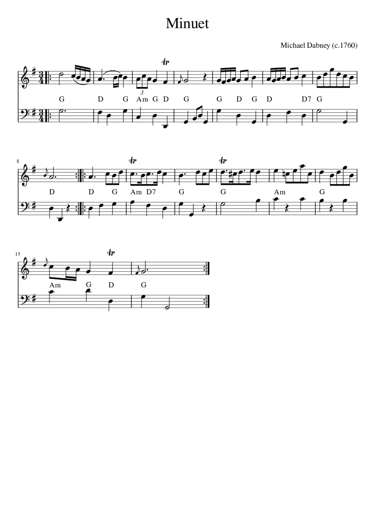 Minuet - Page 1