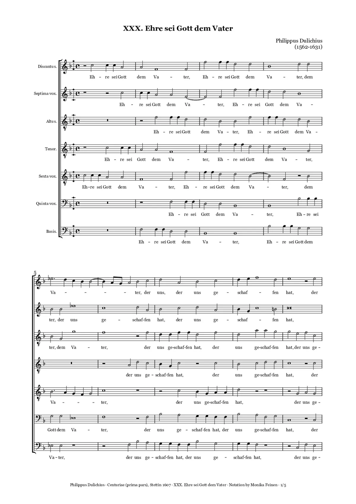 Ehre sei Gott dem Vater - Page 1