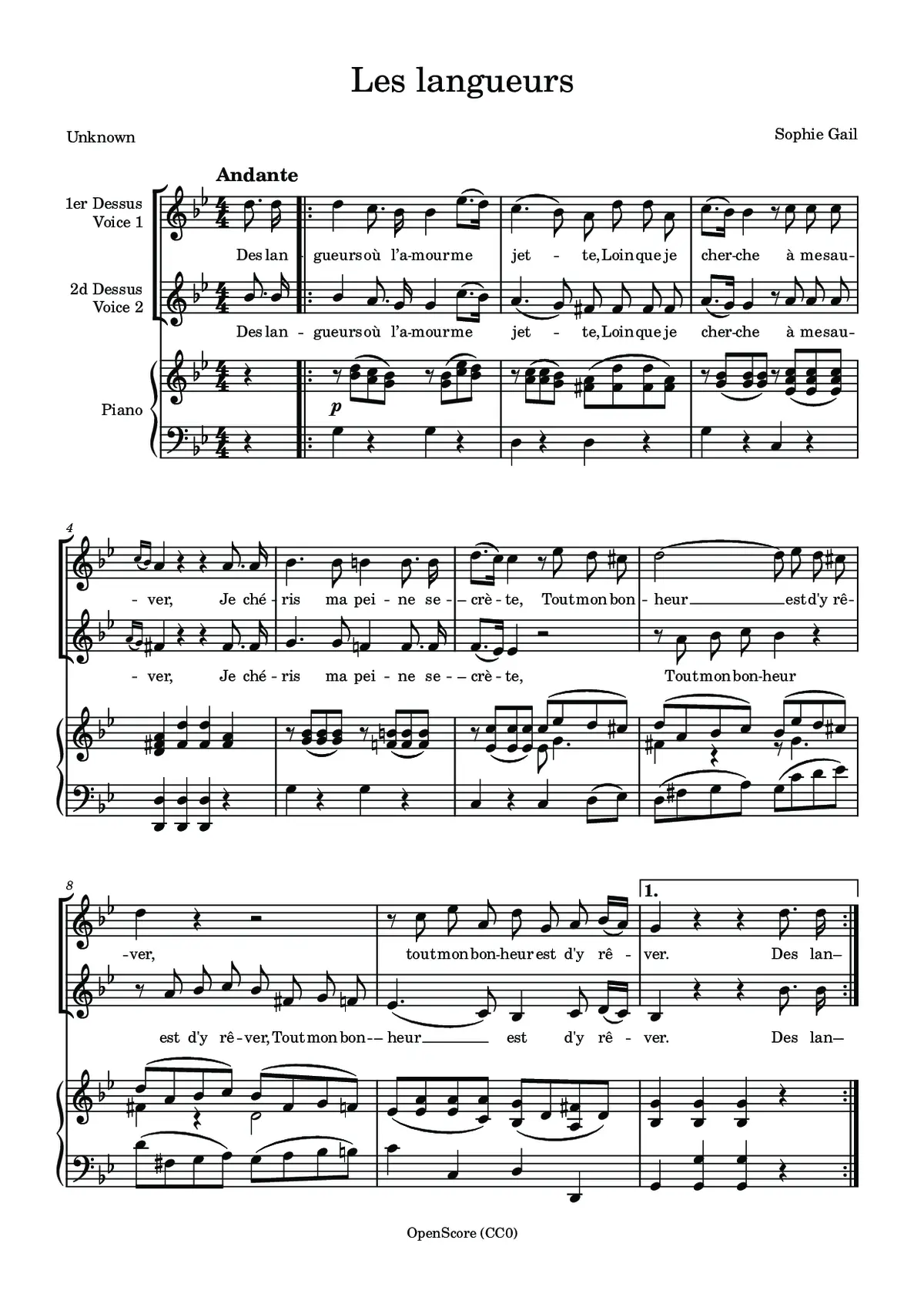 Les langueurs - Page 1