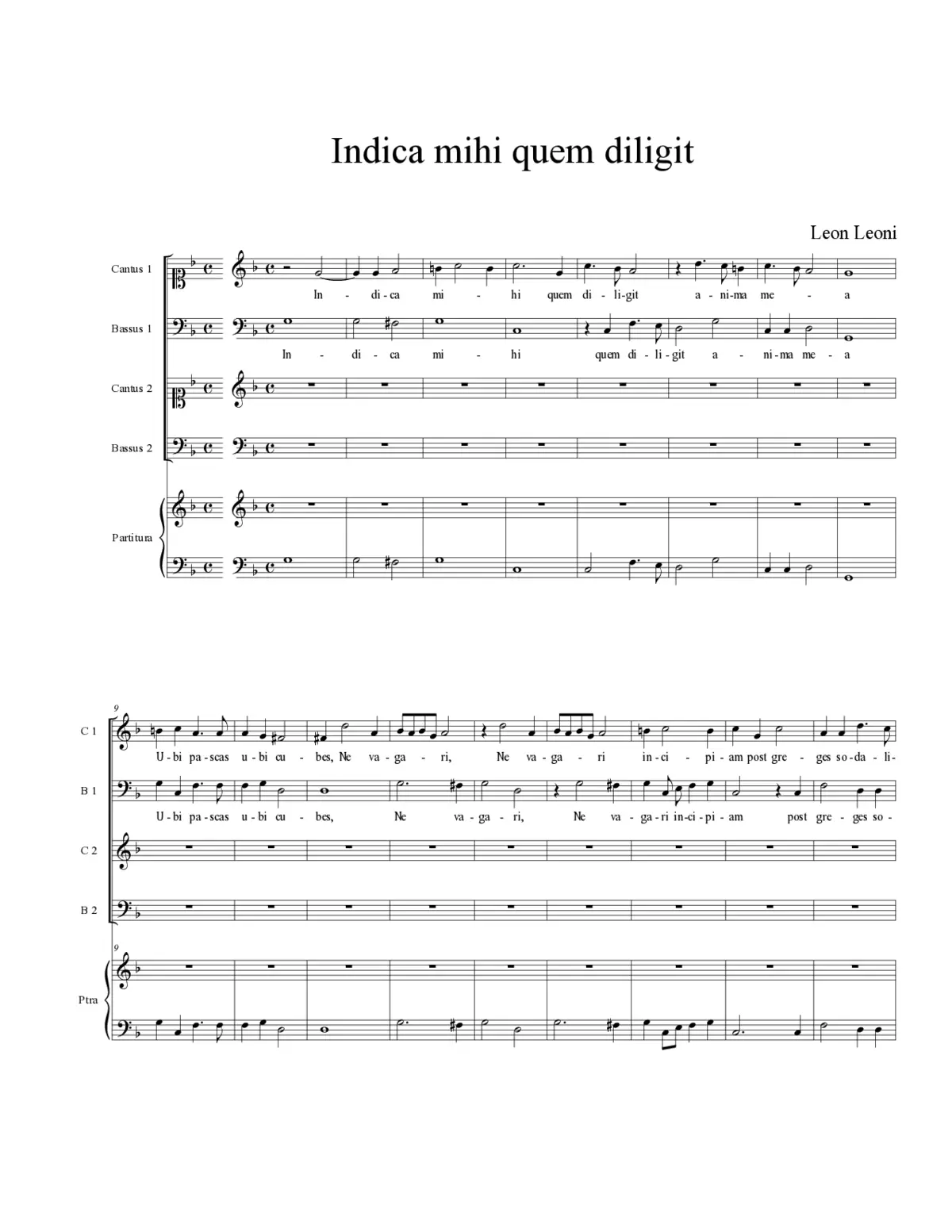 Indica mihi quem diligit - Page 1