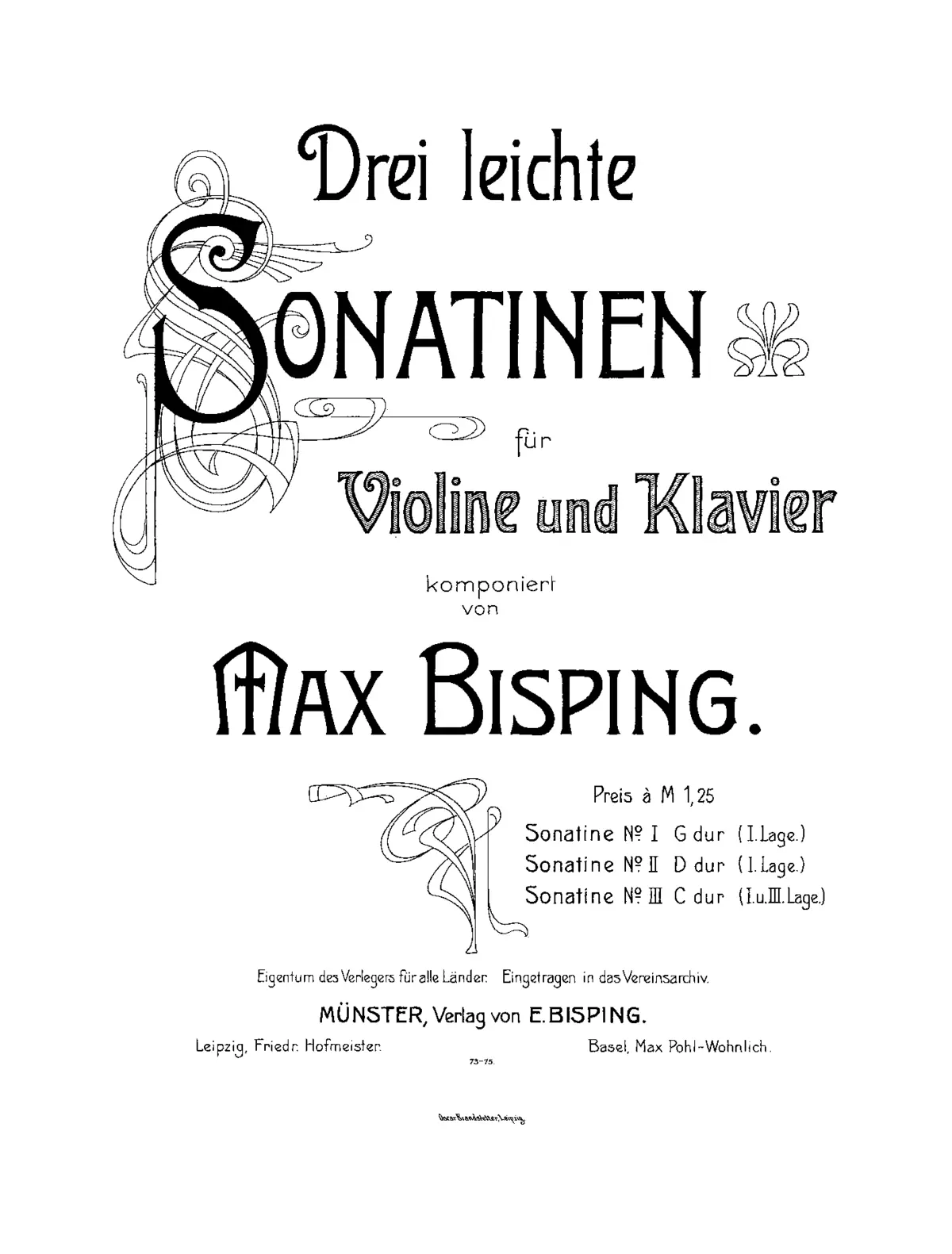 3 Leichte Sonatinen - Page 1