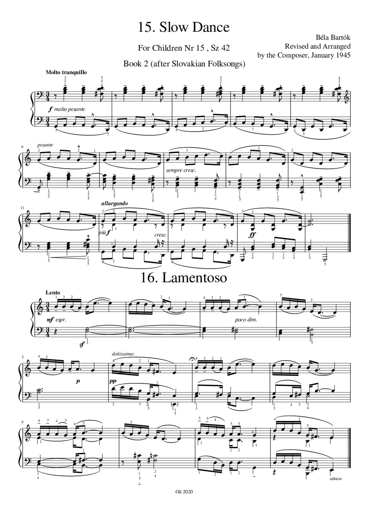 For Children Sz.42 - Page 1