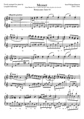 Premier Livre de Pièces de Clavecin 9 Menuet