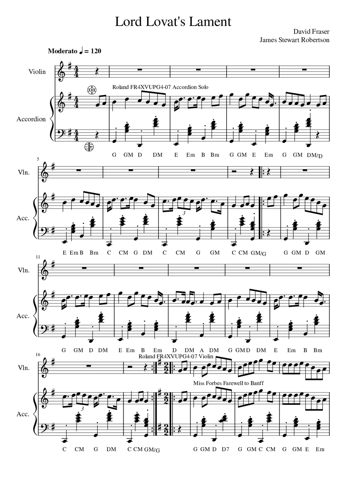 Lord Lovat's Lament - Page 1